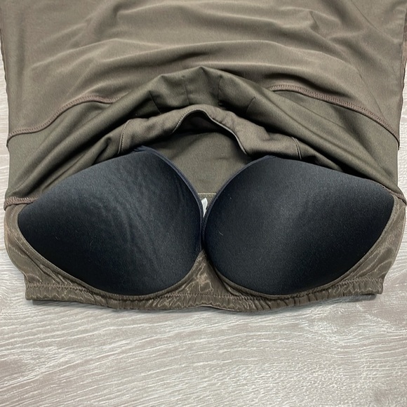 Athleta Inner Strength Built In Bra Tank Top Olive Green 36C - Picture 10 of 15